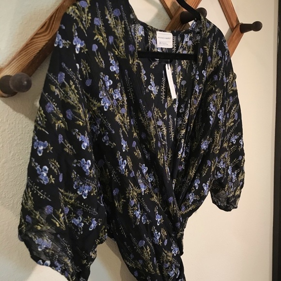 Melrose and Market | NWT kimono wrap swim cover up boho cardigan belted … - Picture 9 of 12